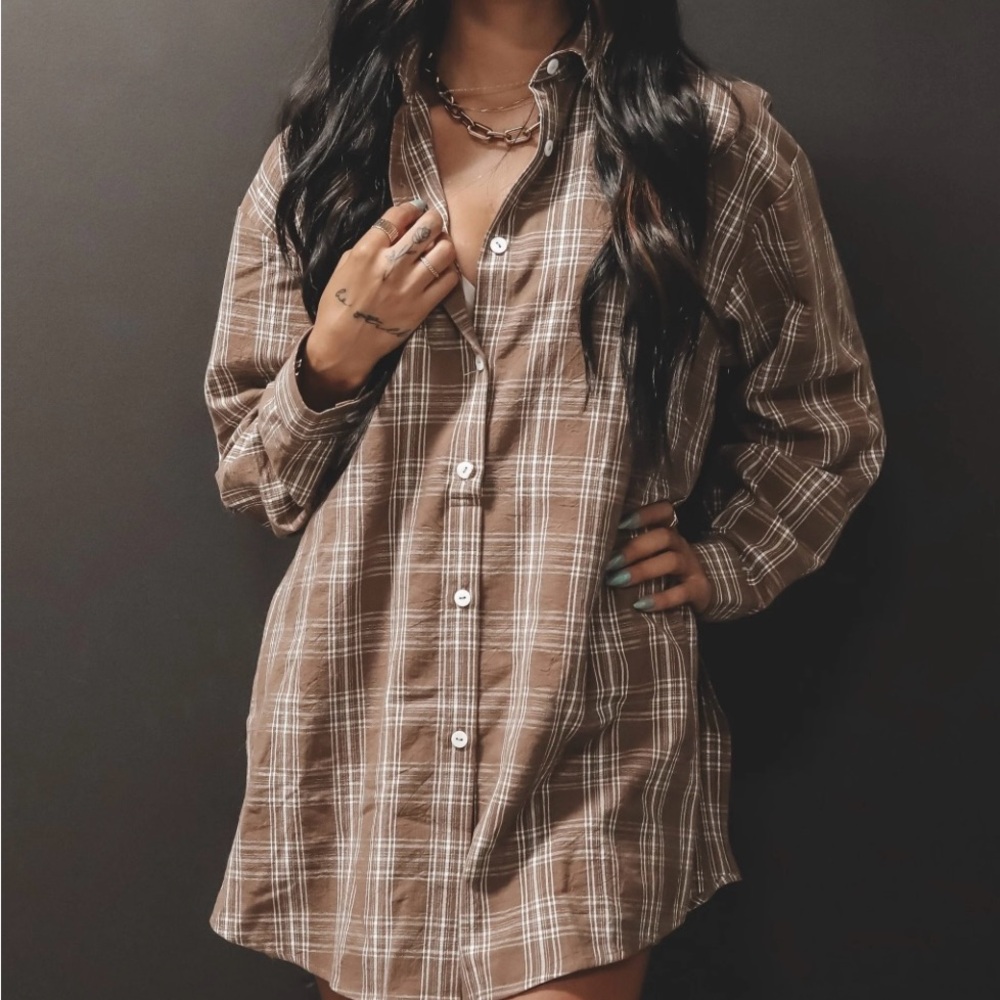 Amazing Lace Oversized Flannel Romper